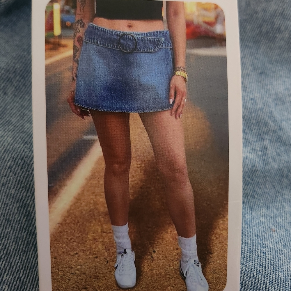 NWT...   Women's REWASH Light Denim Mini Skort